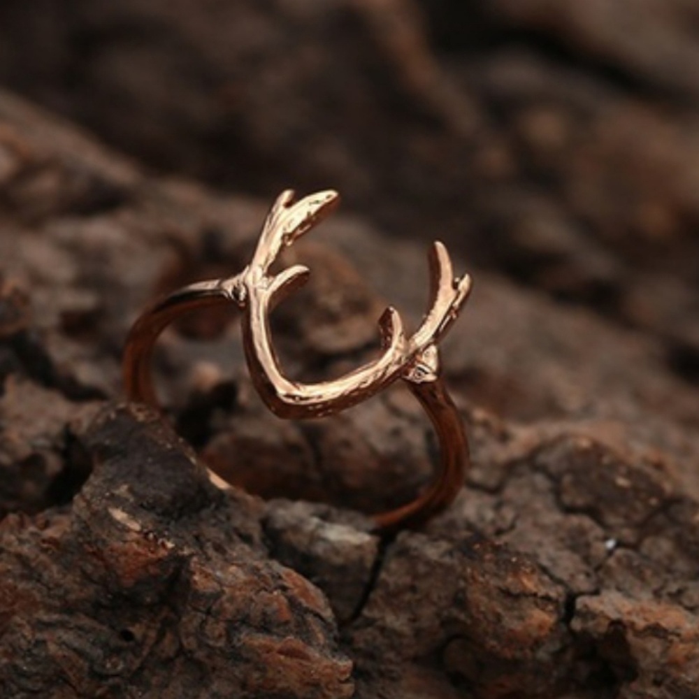 Gold Antler Ring